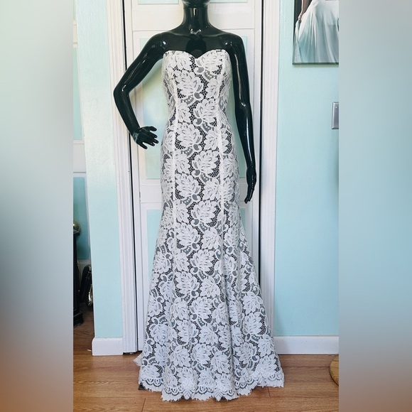 knee length dresses for ladies Ivory Black Lace Sheer Robe & Nightgown – Romantic Fairytale Loungewear main image 0